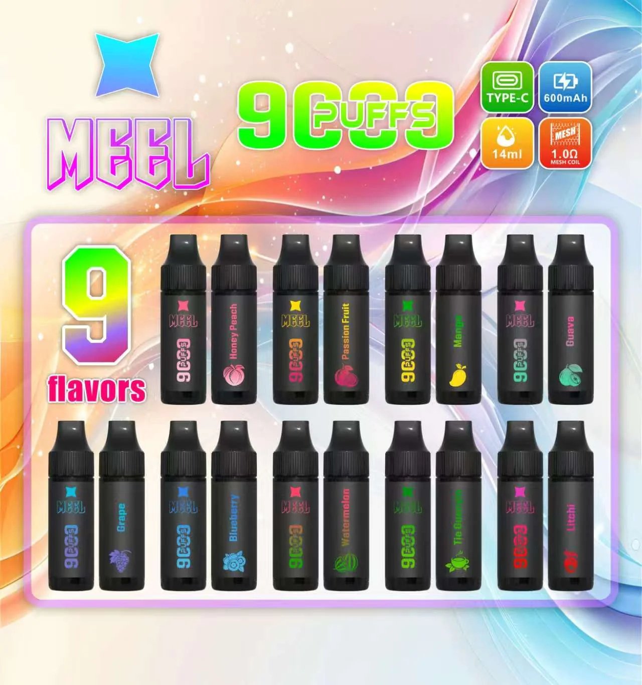 MEEL Marbo 9000 口大煙霧 純粹霧化穩定技術 600mAh 電力不虛標 14ml 巨量裝更耐抽 Mesh 網芯解析 台灣現貨:圖片 3