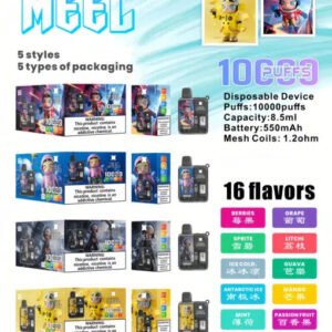 MEEL Boost 10000口抛棄式 純粹穩壓輸出 雙檔位模式切換技術 550mAh 補能續航 LABUBU聯名趣味造型 台灣現貨秒發