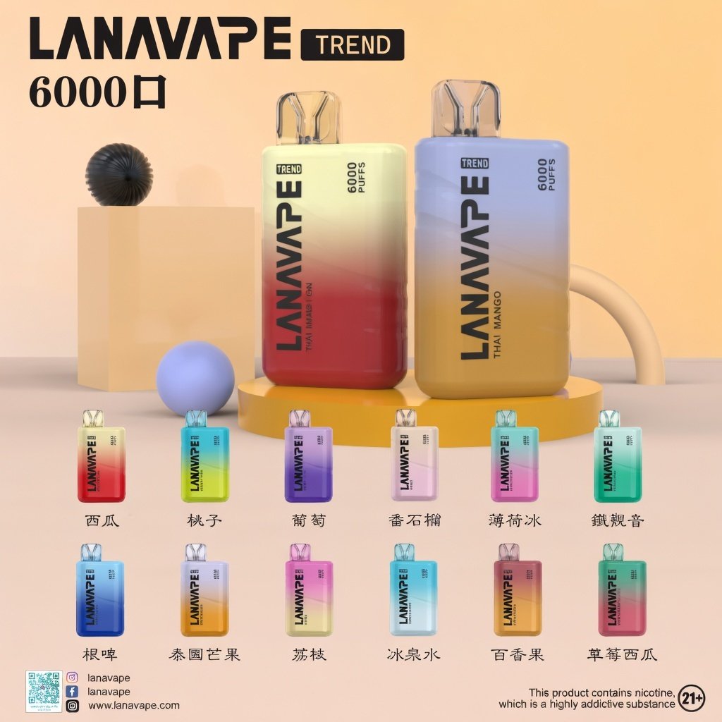 LANA 6000 口拋棄式 純粹爆汁果萃層次 550mAh 穩定補能核心 8ml 持久儲油空間 Mesh 霧化穩定輸出 台灣現貨:圖片 2