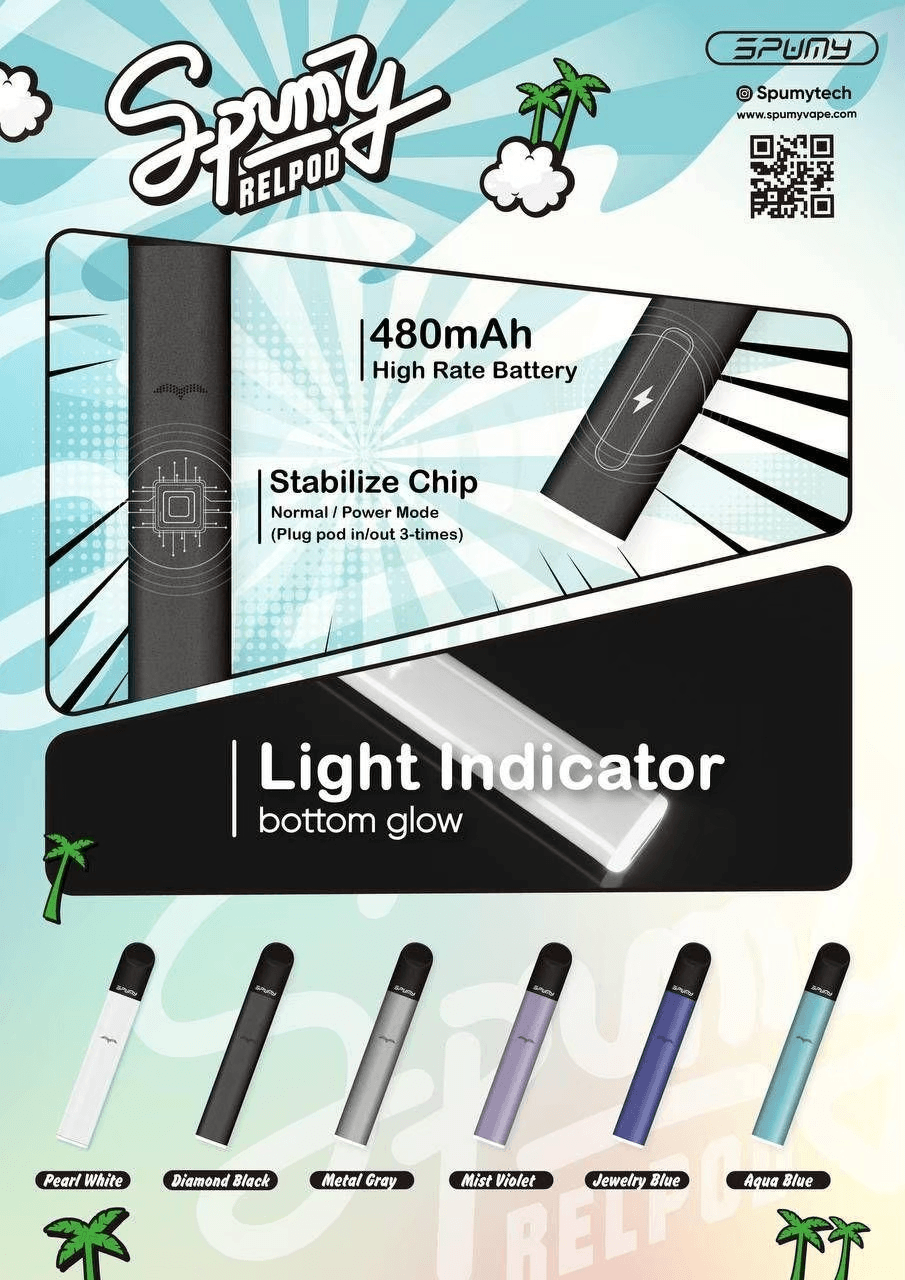 SPUMY 冰熊五代通用主機 大電量不再焦慮 雙檔切換口感隨心 極簡 480mAh 長效動力 適配 4/5/6 代通用彈 台灣現貨:圖片 2